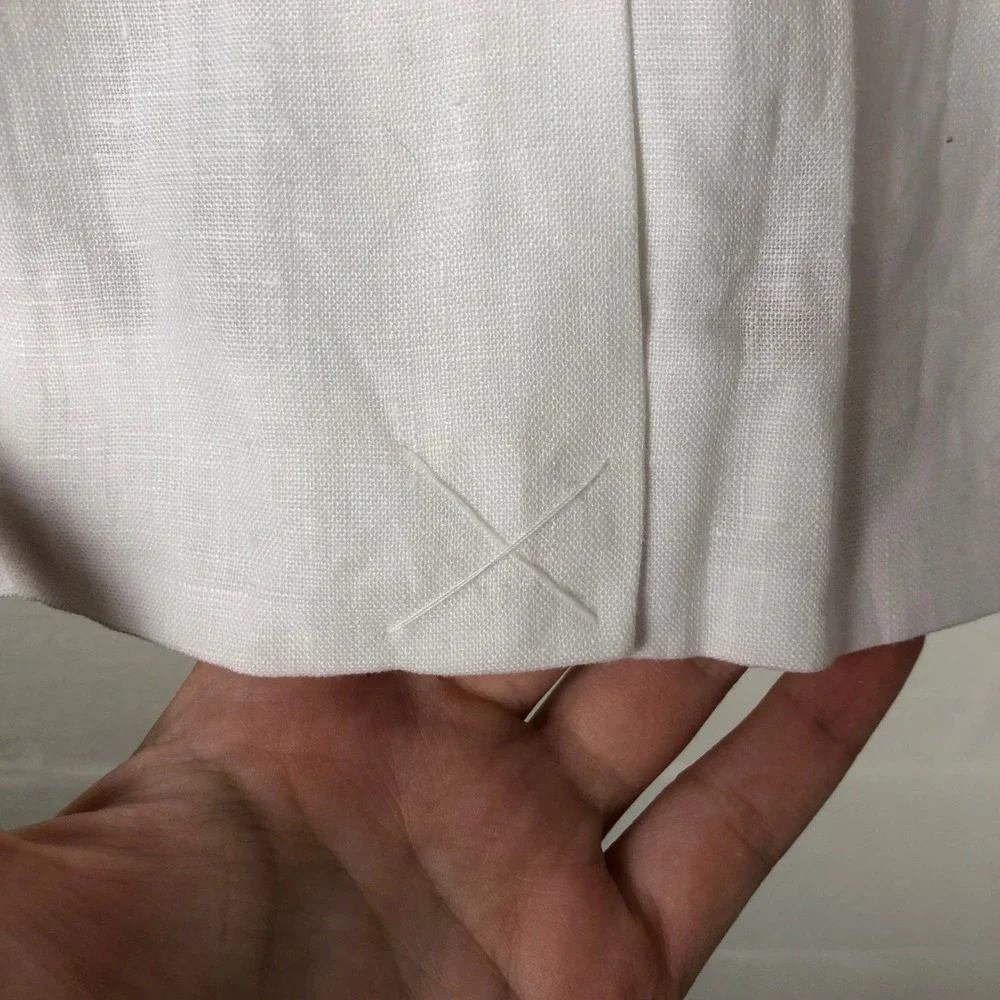Talbots Womens Classic Linen Blazer Size 6 White Breathable Summer Work Office - Picture 4 of 14